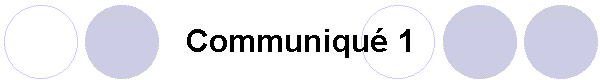 Communiqu 1